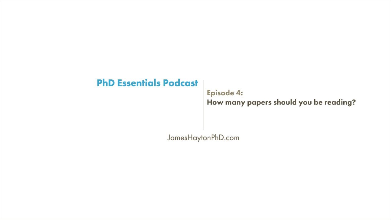 how many papers should a phd student read