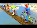 SpiderMan Hulk Wonder Woman Captain America Goku Impossible Bicycle Parkour Challenge - GTA 5