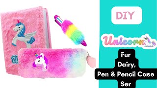 DIY Unicorn Fur Pen , Diary & Pencil Case Set / DIY Unicorn Gift set screenshot 5