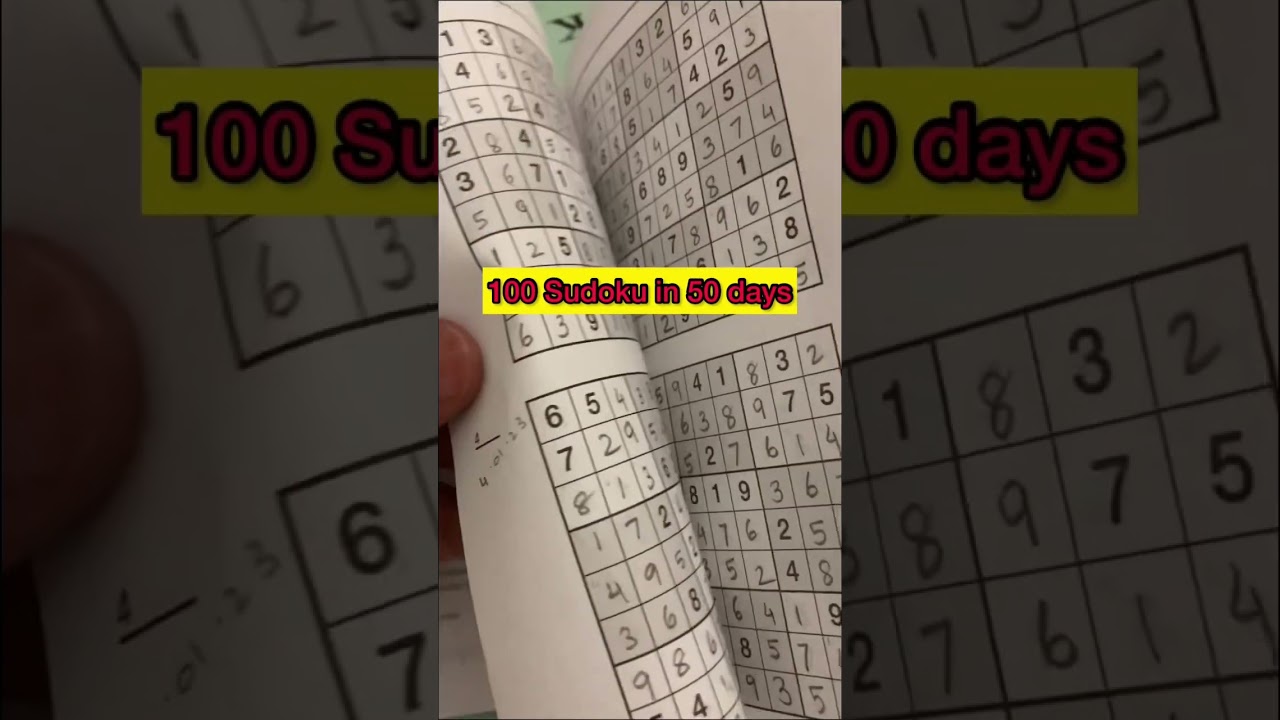 100 Sudoku in 50 days 