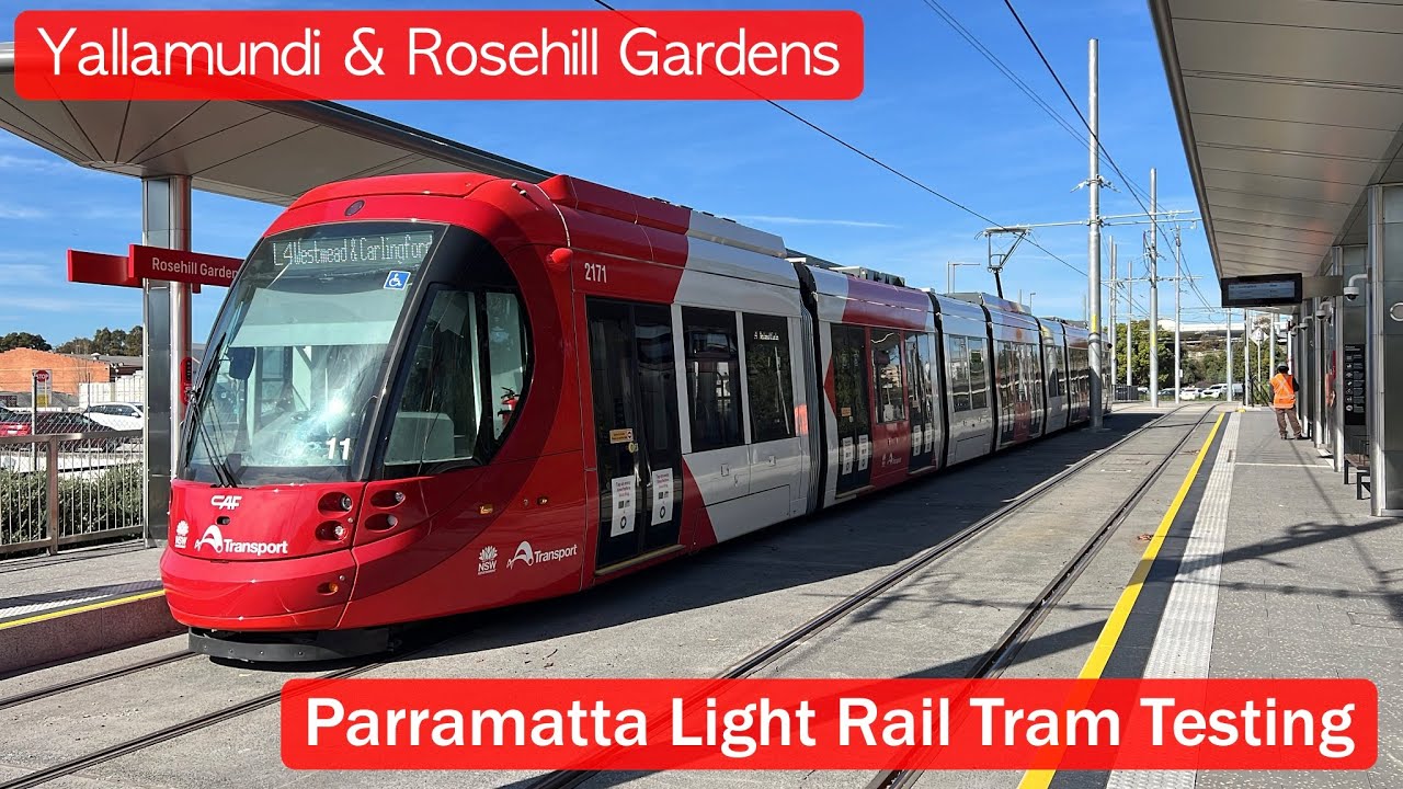 Transport for Sydney Vlog 856: Parramatta Light Rail Tram Testing ...