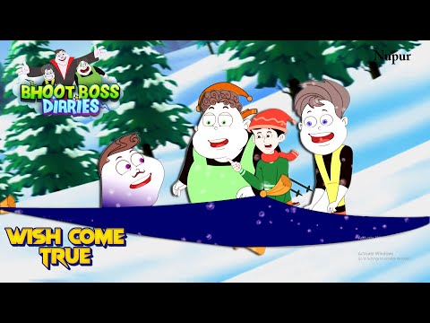Thakela और Pakela ने लिए Snow ⛸️ Skiing ⛷️ के मज़े I Moral Stories For Kids I Bhoot Boss Diaries