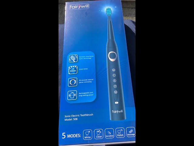 Fairywill Electric Sonic Toothbrush with 5 Modes, with 4 Brush Heads (FW-508 Black)