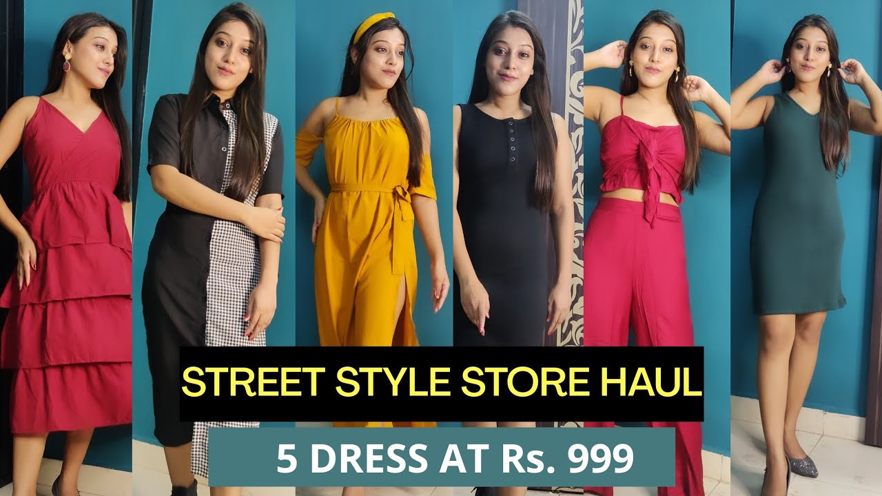 CHEAPEST TRENDY DRESS ONLINE STREET STYLE STORE HAUL 5 DRESS AT 999