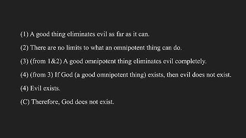 Quick overview of the problem of evil