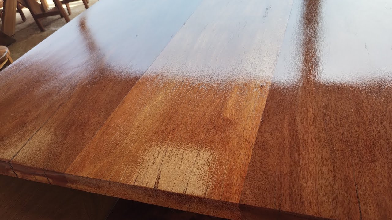 como fazer união perfeita de duas pranchas de madeira para tampo de mesa