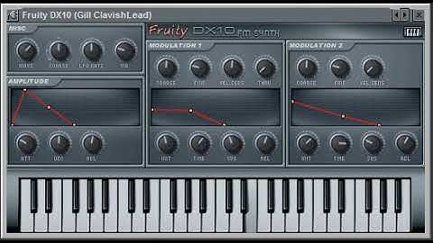 DX10 VST synthesizer (Image-Line) - Preview of 59 sound patches
