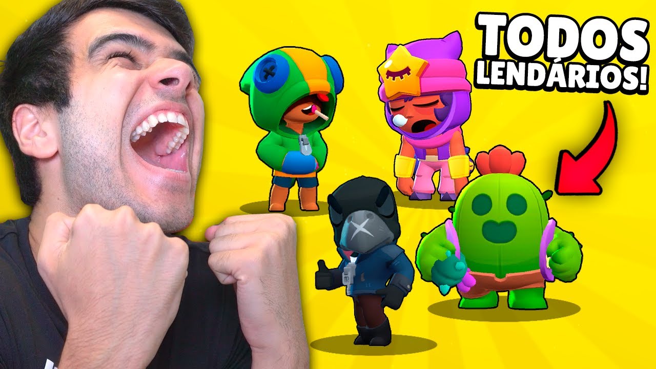 Minha Reacao Ao Ganhar Todos Os Brawlers Lendarios Do Brawl Stars Youtube - brawl stars os lendarios