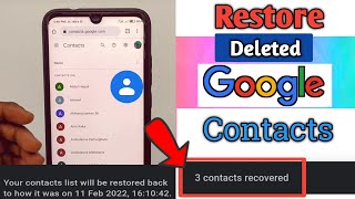 How to Restore Deleted Google Contacts Easily in 2022
