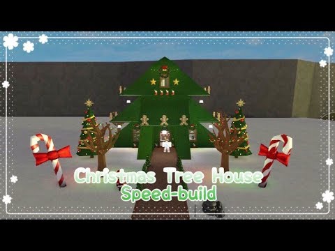 Bloxburg - Christmas Tree House Speed-build - YouTube
