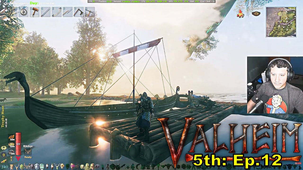 🔴 LIVE: 5thEP.12 - 2kDay Challenge! Building Dock/Finishing Iron Age! (TubaWalk v0.1.3)