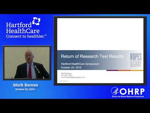 Return of Research Test Results