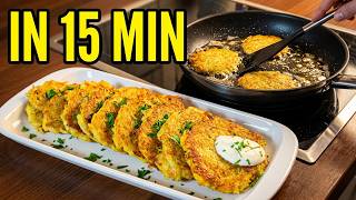 Knusprige leckere Kartoffelpuffer (Reibekuchen) mit Sauerrahm | schnell selber machen zum Mittag