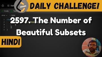 2597. The Number of Beautiful Subsets | backtracking | leetcode daily challenge | DSA | Hindi