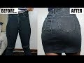 Super Easy Way To Turn Your Old Jeans Into A Denim Skirt! | Jeans Refashion