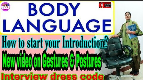 Body Language Interview l How to start Intro l #Interview #Dress code l PD Classes