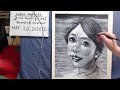 Oil painting  portrait day 8  op1690-8 [LIVE]--  "Contemporary art"