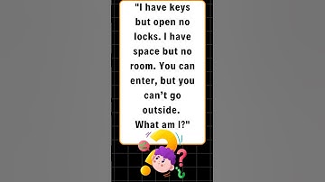 "I Have Keys but Open No Locks... What Am I? 🔑🤔 Riddle Challenge!"