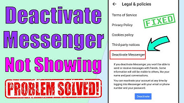 How to fix messenger deactivate option not showing problem 2023 || Deactivate Messenger Account