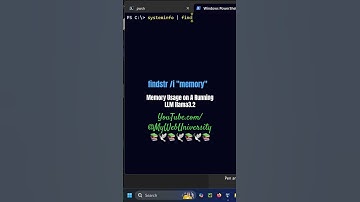 Geheugengebruik op een actieve LLM #windows #ollama #ai llama3.2