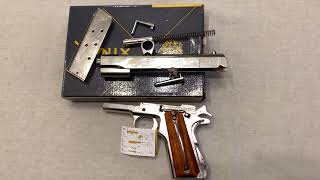 Пистолет Кольт м1911а1 разборный лакированный, Colt M1911A1 lacquered wooden grips, Denix 6312
