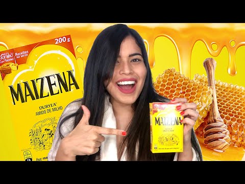 Hidratação caseira com MEL e MAIZENA! Receitinha com Resultado MARAVILHOSO! 🍯😱