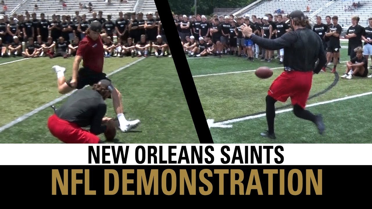 NFL Kicking & Punting Demonstration New Orleans Saints YouTube