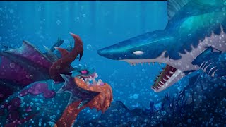 SHARKNAROK VS MEGA MAX - Hungry Shark World VS Double Head Shark Attack screenshot 5