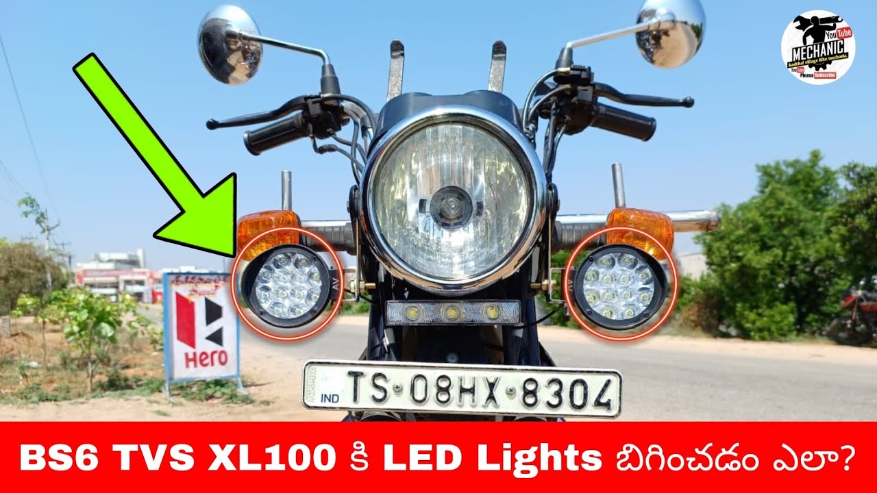 How To Fix LED Lights In BS6 TVS XL100||Kadthal Village Bike Mechanic