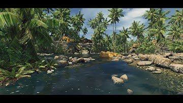 Cryengine 2 Jungle lake (timelapse, water vols shader, sky shader)