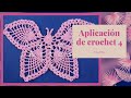 Aplicación de crochet 4 -🦋 (Puntilla 5 - parte 3) Mariposa | Say Artes