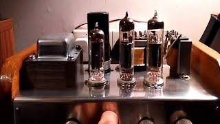 DIY mullard 2 watt stereo amplifier using 2 ecl82's