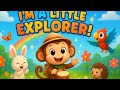 I M a little explorer monkey explorer World 🌍 a cute monkey 🐵#songs #kidssong