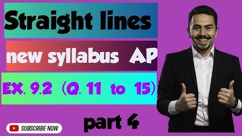 Inter first year maths  straight lines new syllsbus AP  Ex . 9.2  Qno.  11 to  15