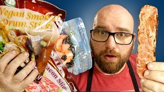 Asian Market FAKE MEAT Taste Test - Vegan Bacon, Shrimp & Wings