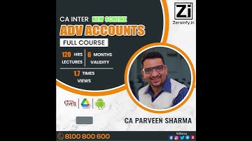 CA Inter New Scheme Advanced Accounts - Full Course By CA Parveen Sharma | Best Prices on Zeroinfy