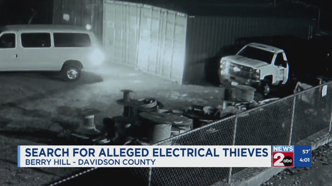 Search for alleged electrical thieves in Berry Hill - YouTube