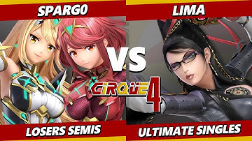 Cirque 4 LOSERS SEMIS - Spargo (Pyra Mythra) Vs. Lima (Bayonetta) Smash Ultimate - SSBU