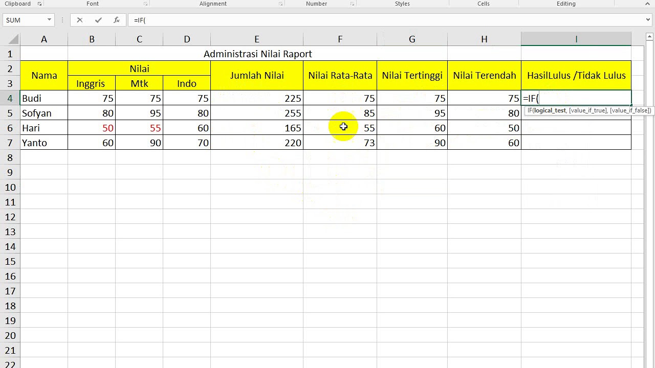 Contoh Soal Excel Tes Kerja Untuk Administrasi Youtube