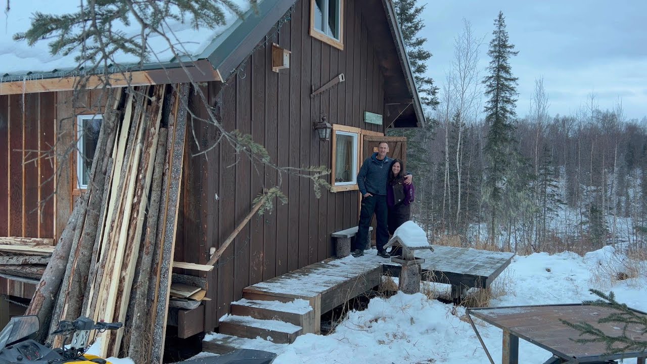 Snow Has Arrived at the Off Grid Cabin in Alaska ~Nordland 49 - YouTube