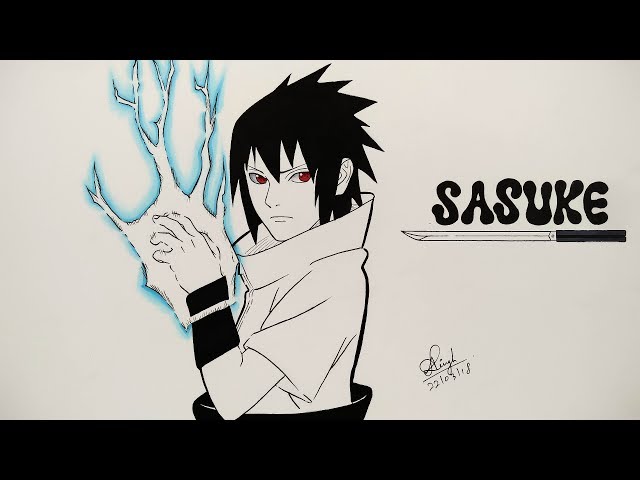 Sasuke Uchiha Naruto Uzumaki Drawing, naruto, face, hand, manga