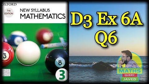 Q6 || Ex-6A || D3 || NSM || Coordinate Geometry || O