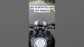 MT-15 With pillion top speed⚡️🥵 #mt15topspeed #mt15speed #mt15v2 #shorts