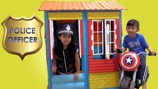 Pretend Play Police looking for runner