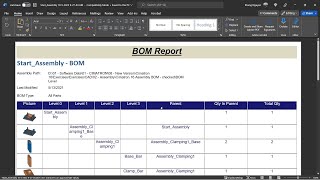 Cimatron 16 - BOM Report