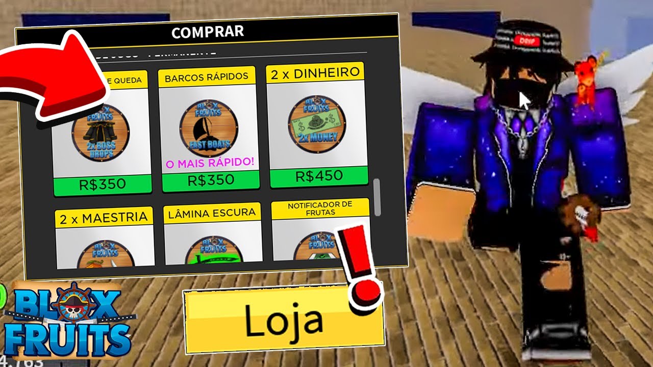 Vendo Contas de Blox Fruits Várias Game Pass Caras e Muitas Frutas