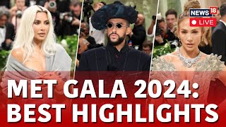 Best Looks At Met Gala 2024 | Watch Zendaya, Jennifer Lopez, Kim Kadarshian On The Red Carpet | N18L