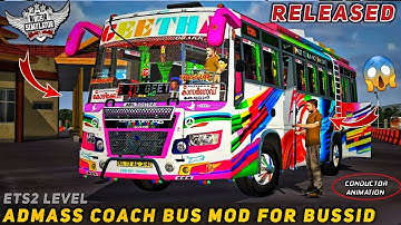 This Bus Mod Has Conductor Animation 😳 | ADMASS COACH | Bus Simulator Indonesia | BUSSID #bussidmods