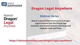 Dragon Legal AnyWhere Webinar  - Demonstration