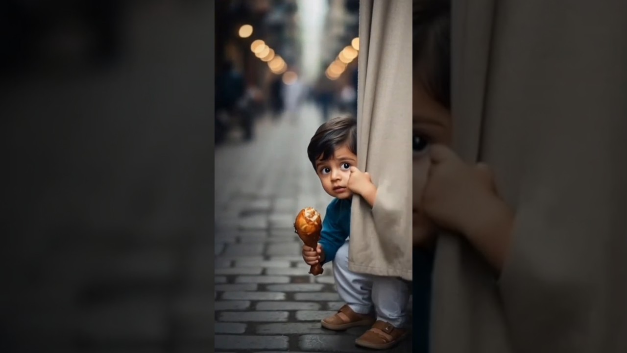 "An Innocent Child… Fighting the World to Feed His Mother"🥹💔